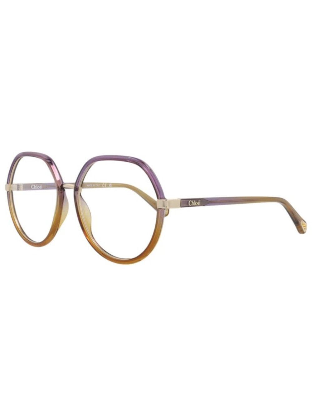 New Chloé Women's Eyeglasses Round Oval Bio Injection Frame Violet Violet
